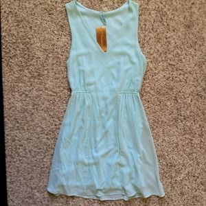 Francesca's Mint & Gold Sundress